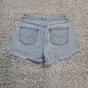 Pacsun Shorts Women 25 Blue High Rise Distressed Normcore Grunge Mom Bikercore